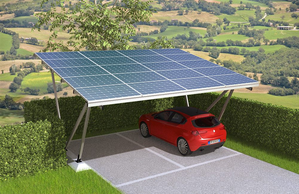 Car Parking Structure Carports Residential Mounting System Solar ...