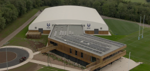 Bristol Bears Rugby - solar panels banner - Solarsense