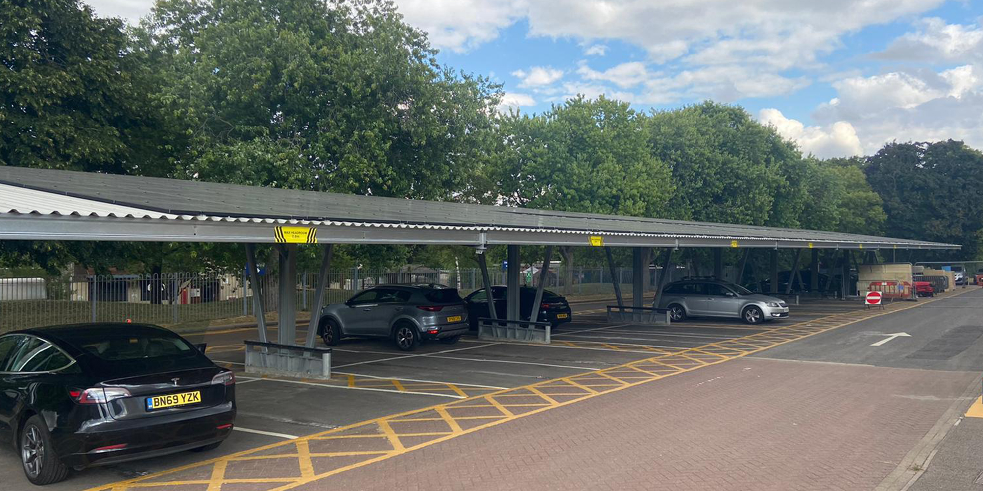 Bicester solar car port installation